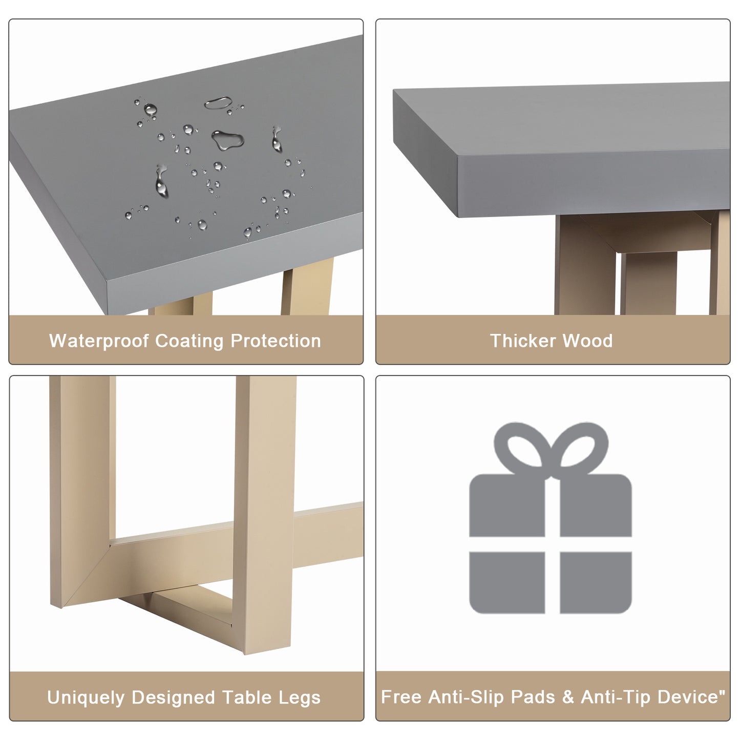 Modern Wood Entryway Console Table Sofa Table, Long Entryway Table for Hallway Living Room Foyer Corridor Bedroom, Grey
