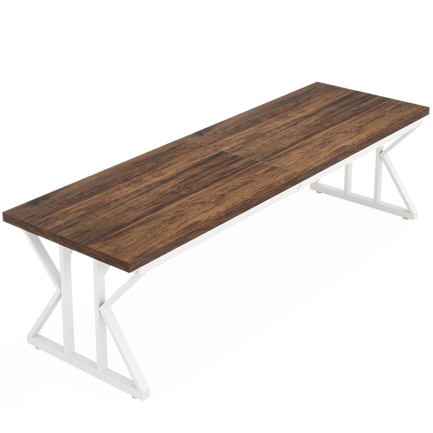 MonoWood 78.7-Inch Executive Desk, Large Computer Office Desk Workstation, Laptop Desk Study Writing Table Business Furniture