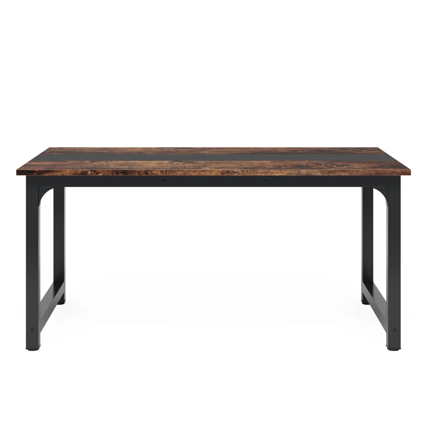 MonoWood 63"x31.5" Dining Table, Industrial Kitchen Table for 6-8 Person, Rectangular Dinner Table for Dining Room Kitchen