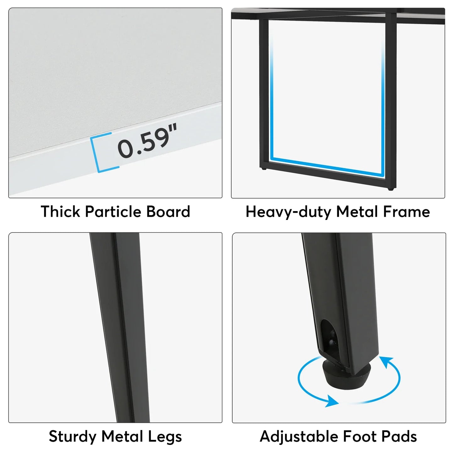 MonoWood 8FT Conference Table, 94.48L x 47.24W x 29.52H Inches Large Boat Shaped Meeting Seminar Table with Cable Grommets