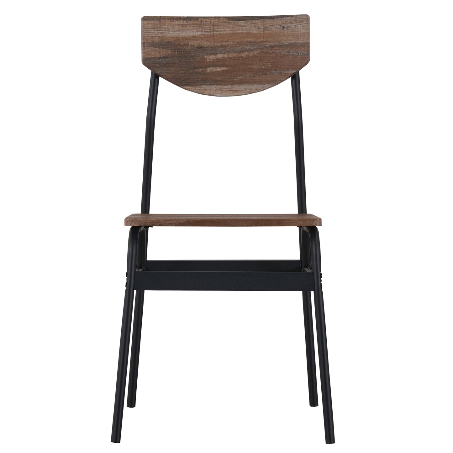 6-Piece Modern Dining Set for Home, Kitchen, Dining Room with Storage Racks, Rectangular Table, Bench, 4 Chairs, Steel Frame - Natural Color