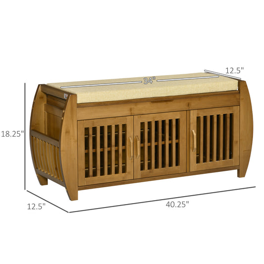 Shoe Bench with Storage Cabinets ( Amazon Shipping)（Prohibited by WalMart）