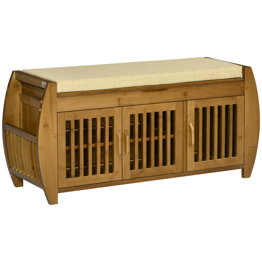 Shoe Bench with Storage Cabinets ( Amazon Shipping)（Prohibited by WalMart）