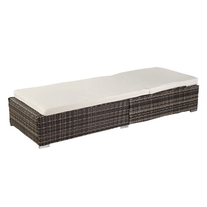 Outdoor Leisure Rattan Furniture Pool Bed / Chaise (Single Sheet)-Grey