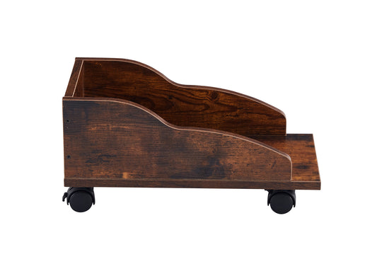D&N solid wood computer Desk,office table with PC droller, storage shelves and file cabinet , two drawers, Ctray,a shelf used for planting, single , HPS, 47.24''L 21.65''W 34.35''H