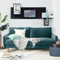 56.3" Velvet Round Arm Apartment Loveseat