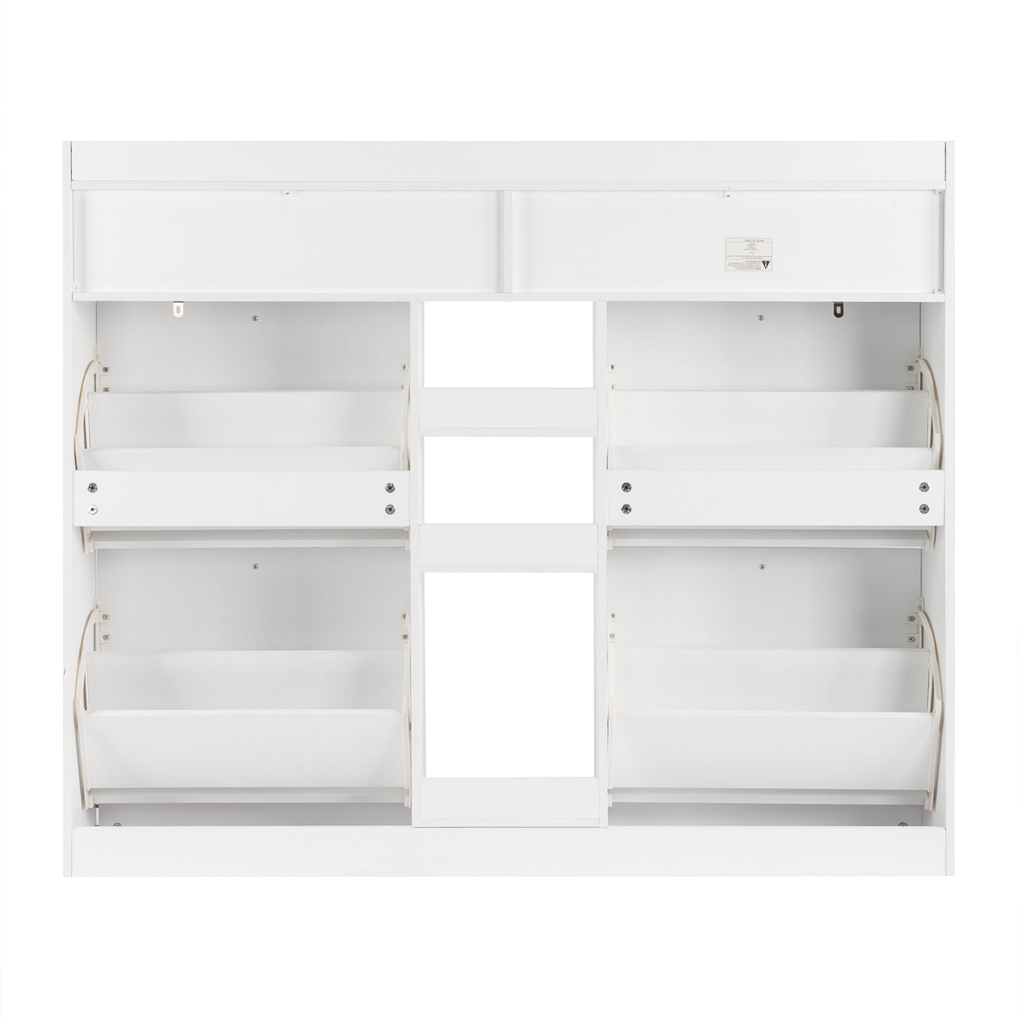 4 Drawers 2 Drawers with Top Baffle Shoe Cabinet Particle Board 128*25*107cm White