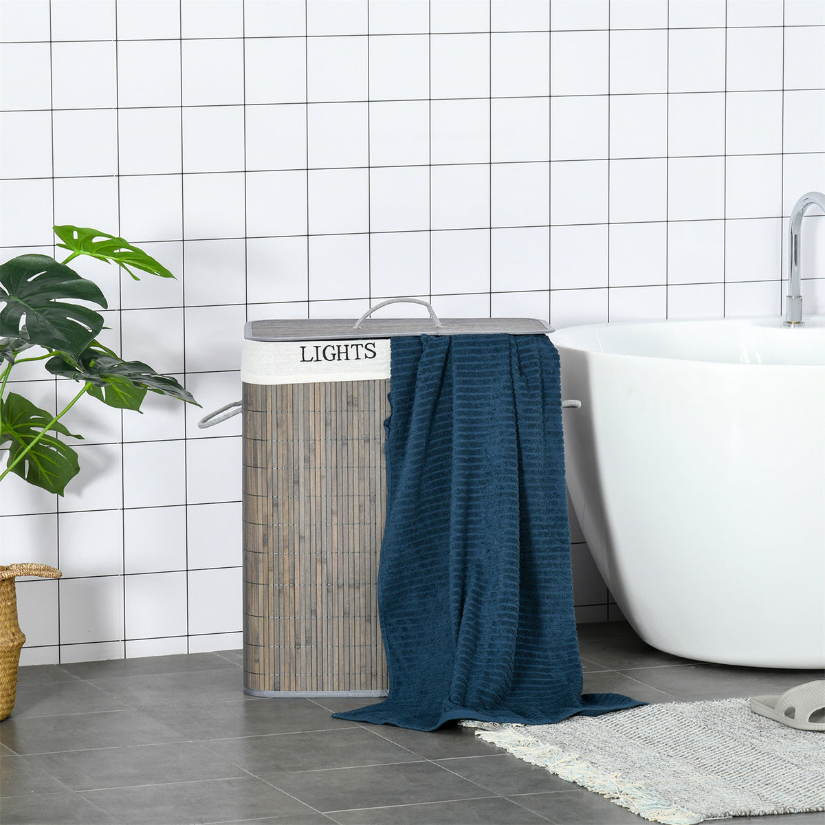 Laundry Hamper Cabinet/ Storage cabinet ( Amazon Shipping)（Prohibited by WalMart）