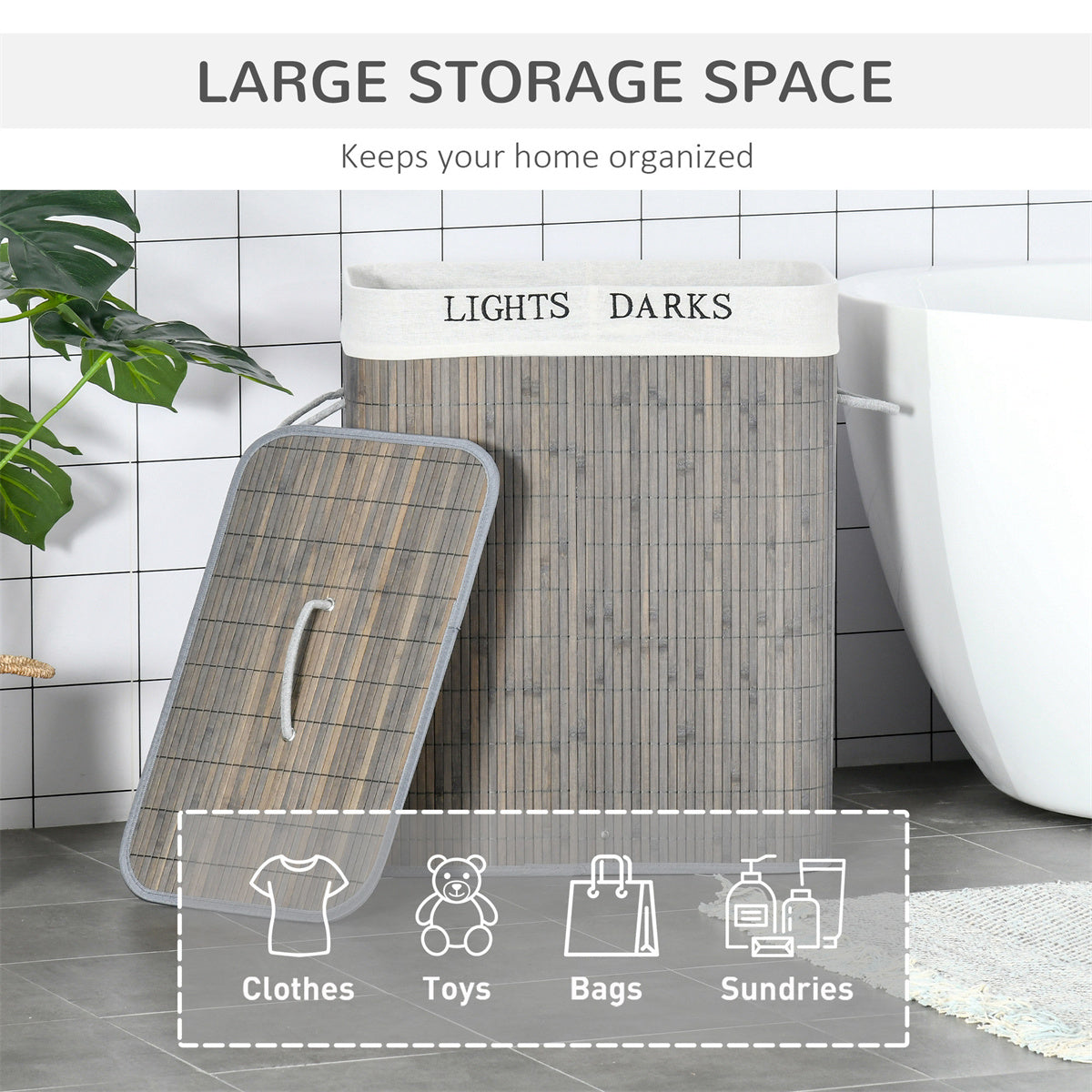 Laundry Hamper Cabinet/ Storage cabinet ( Amazon Shipping)（Prohibited by WalMart）