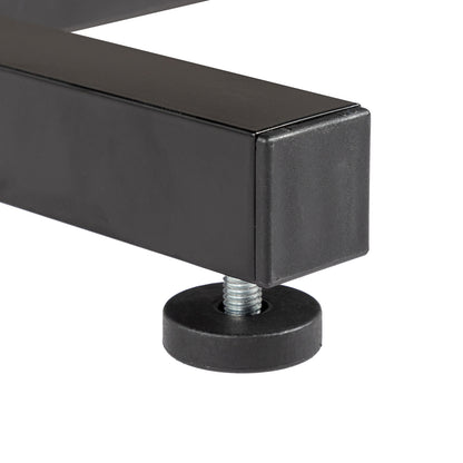 Black Wood Grain P2 15MM Particle Board with Melamine Coating Adjustable Computer Desk with 3 USB + 2 AC Outlets