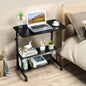 Black Wood Grain P2 15MM Particle Board with Melamine Coating Adjustable Computer Desk with 3 USB + 2 AC Outlets