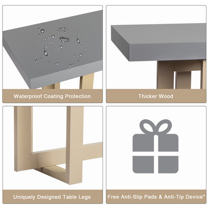 Modern Wood Entryway Console Table Sofa Table, Long Entryway Table for Hallway Living Room Foyer Corridor Bedroom, Grey