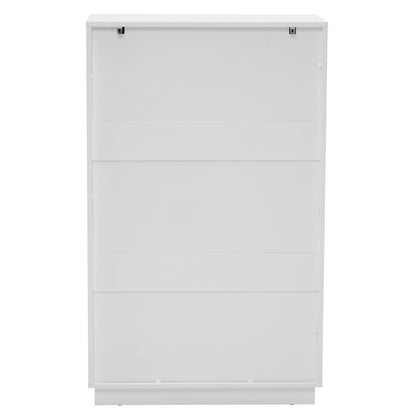 White P2 Particle Board and Density Board 7241117cm Wavy Pattern Drawer Front Five-Level Six-Drawer Cabinet