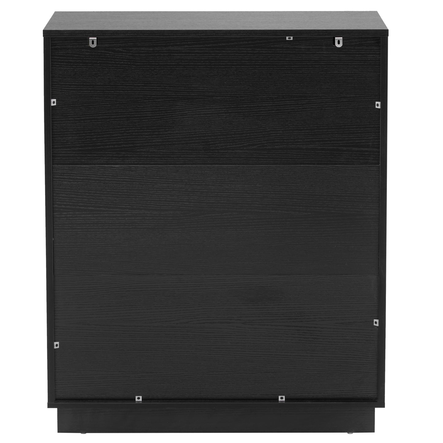 Black P2 Particle Board and Density Board 724194cm Wavy Pattern Drawer Front Four-Level Five-Drawer Cabinet