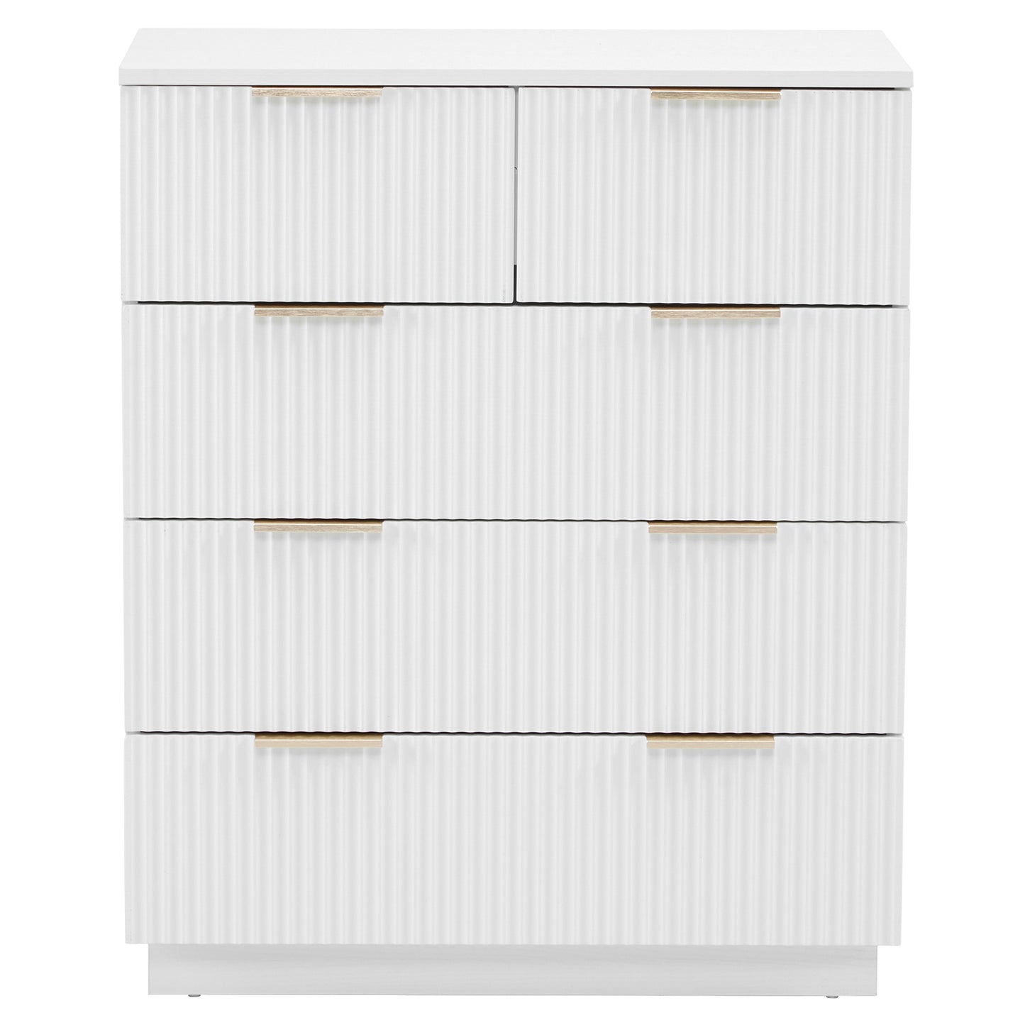 White P2 Particle Board and Density Board 724194cm Wavy Pattern Drawer Front Four-Level Five-Drawer Cabinet