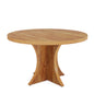 MonoWood Round Dining Table for 4-6, 47.24-Inch Farmhouse Kitchen Table, Wood Dining Table with Pedestal Base,  Dinner Table