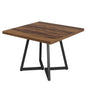 MonoWood Square Dining Table for 4, 31.5" Industrial Dinner Table with Metal Base, Wood Kitchen Table for Dining Room