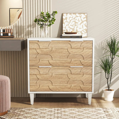 MonoWood 2-Drawer File Cabinet, Lateral Filing Cabinet for A4/Letter/Legal Size, Office Storage Cabinet, Printer Stand with St