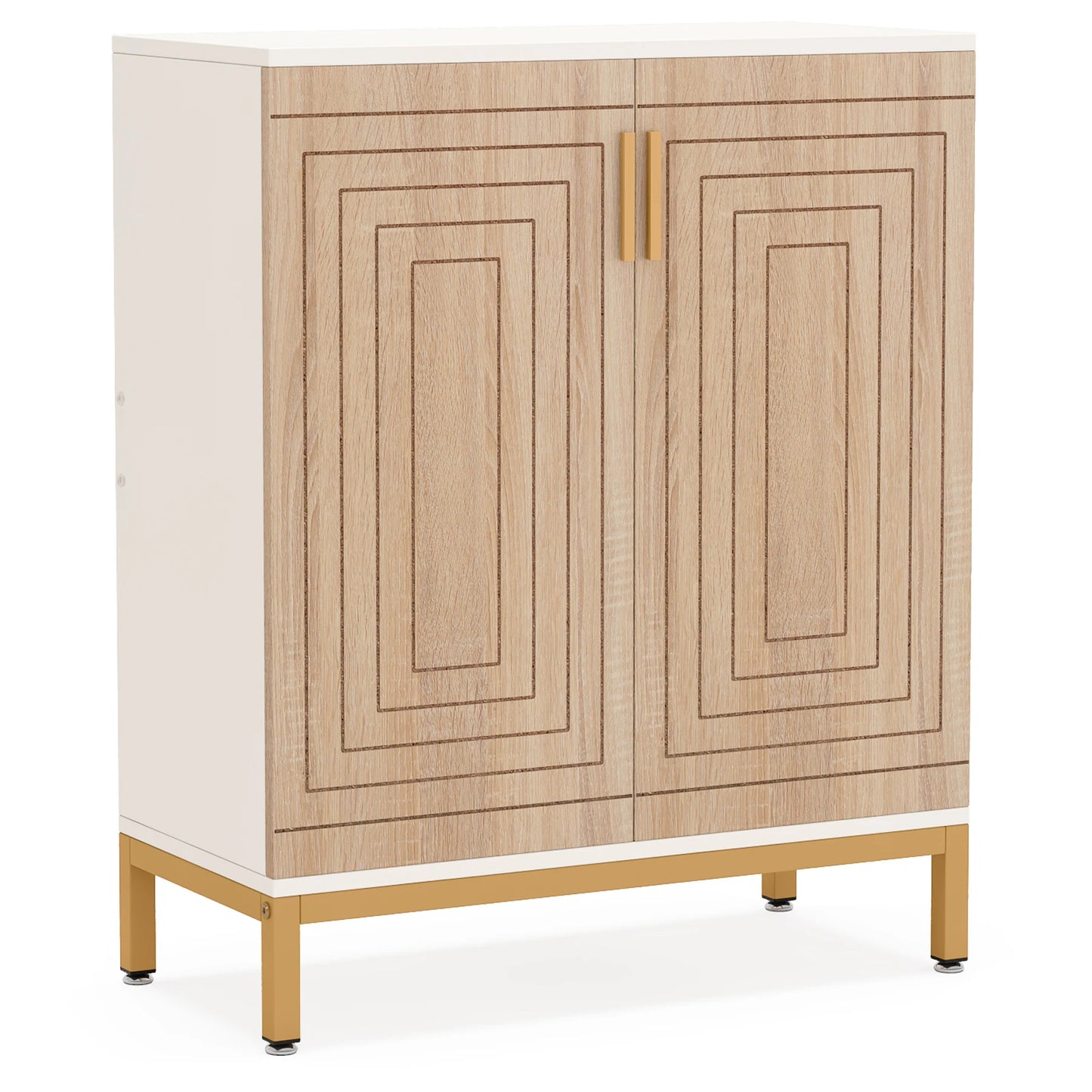 MonoWood WAY TO ORIGIN Shoe Cabinet, 20 Pairs Modern Shoe Storage Cabinet with Doors, 6-Tier Freestanding Shoe Organizer Rack