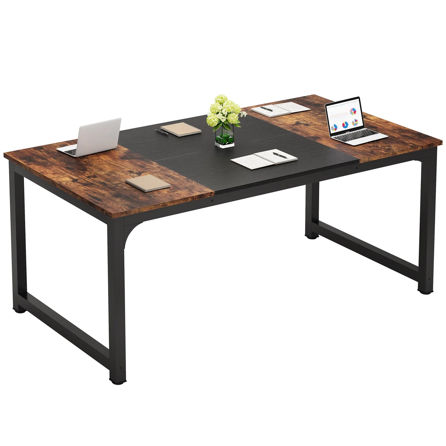 MonoWood Modern Computer Desk Large Office Desk Computer Table Study Writing Desk Workstation for Home Office