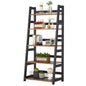 MonoWood 5-Tier Bookshelf Industrial Bookcase, 5 Shelf Ladder Shelf Book Storage Shelf Organizer for Living Room, Home Office