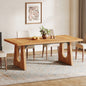 MonoWood Large Dining Table for 6-8 People, 70.9-Inch Wood Rustic Rectangular Table with Black Wooden Legs