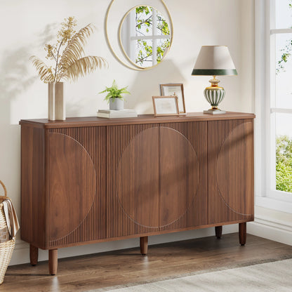 MonoWood Buffet Cabinet Sideboard with Storage, Modern Storage Cabinet Sideboard Buffet Table with Doors for Living Room