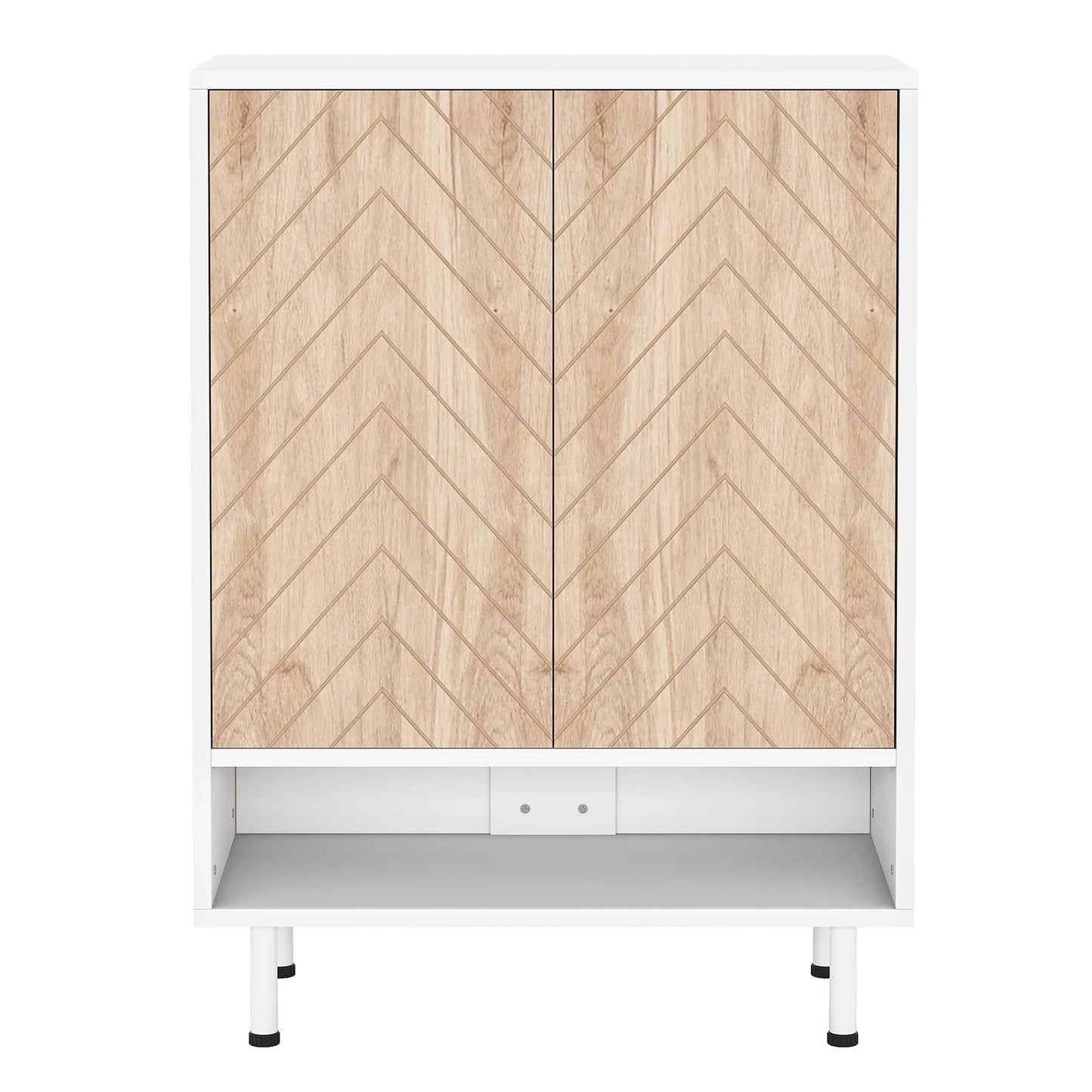 MonoWood Shoe Cabinet 18 Pair Shoe Rack Organizer Cabinet with Door Living Room Furniture