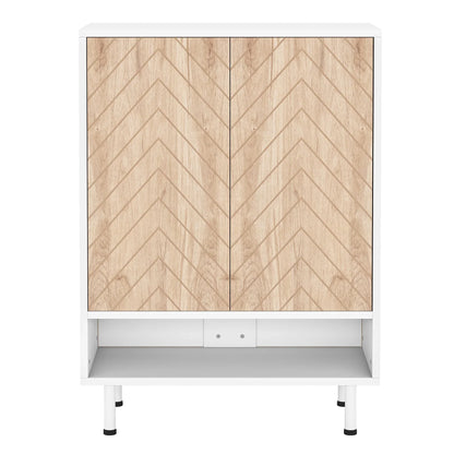 MonoWood Shoe Cabinet 18 Pair Shoe Rack Organizer Cabinet with Door Living Room Furniture