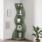 MonoWood 5-Tier Corner Shelf, Modern Wall Corner Bookshelf, Stylish Corner Small Bookcase Storage Rack Plant Stand