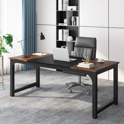 MonoWood Modern Computer Desk Large Office Desk Computer Table Study Writing Desk Workstation for Home Office