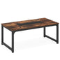 MonoWood Kitchen Modern Industrial Dining Table for 6-8 Person with Metal Frame