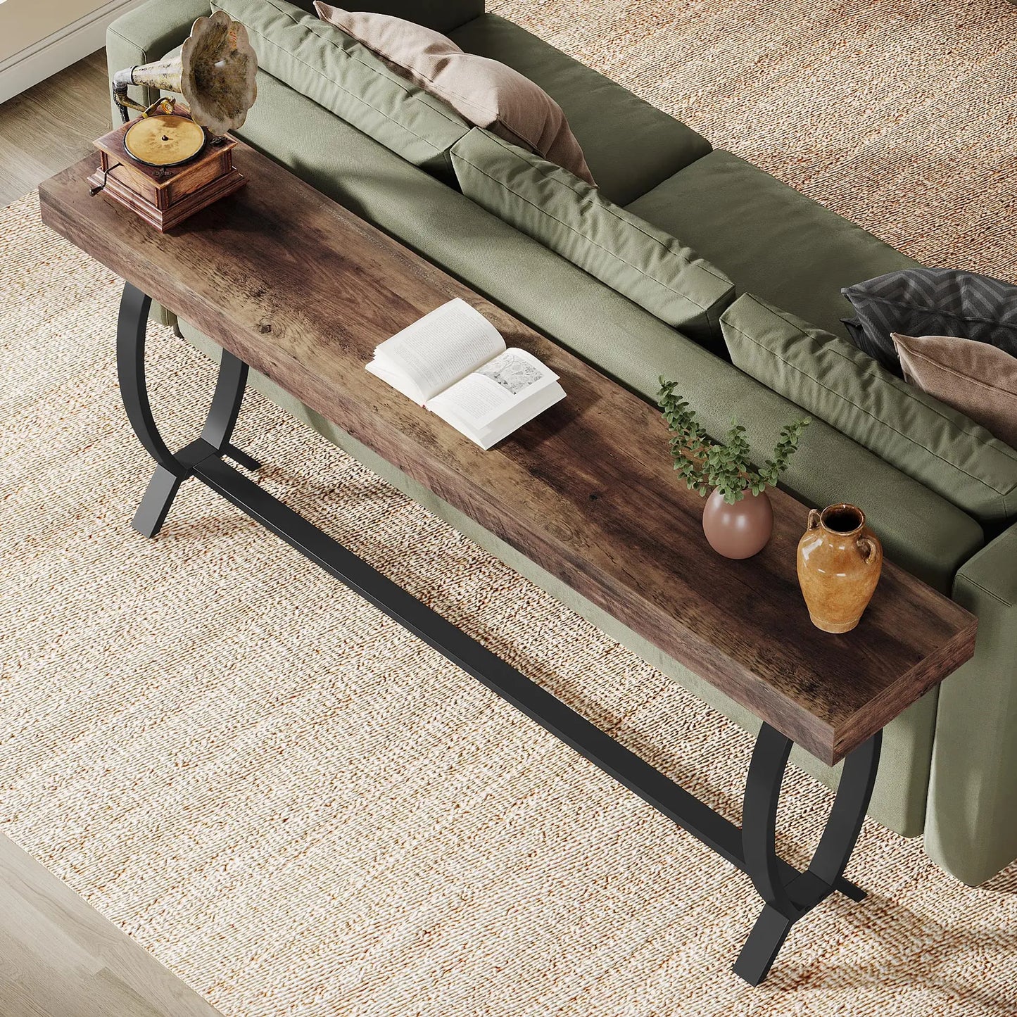 MonoWood Console Foyer Table for Entryway: 70.87-Inch Narrow Long Entryway Entry Table, Farmhouse Sofa Table Behind Couch