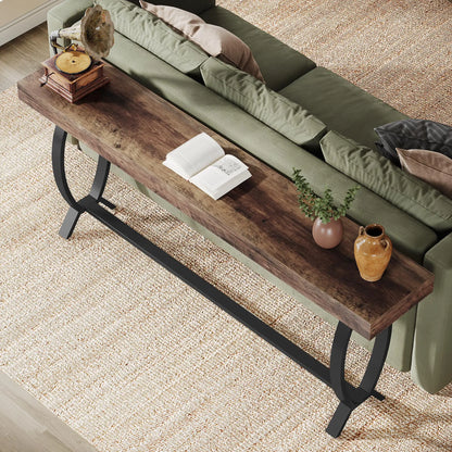 MonoWood Console Foyer Table for Entryway: 70.87-Inch Narrow Long Entryway Entry Table, Farmhouse Sofa Table Behind Couch