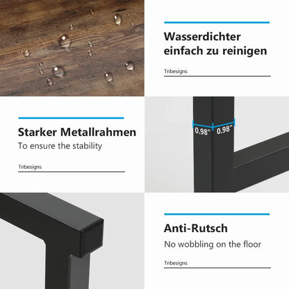 MonoWood Computer Desk with Hutch Study Desk with Bottome Storage Shelve Workstaion Home Office Furniture