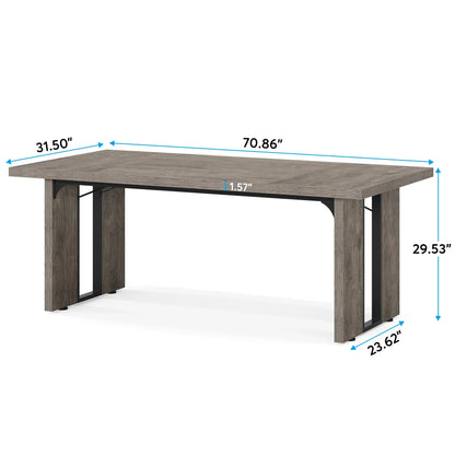 MonoWood 6FT Conference Table, 70.9" L x 31.5" W Meeting Table for 6, Rectangular Seminar Table Boardroom Table