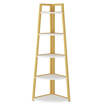 MonoWood Bookcase Corner Book Shelf Rack Wood Bookshelf Storage Shelves