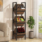 MonoWood Wine Rack Freestanding Floor, 3 Tier Wooden Wine Storage Stand, Wobble-Free Wine Holder Display Shelf