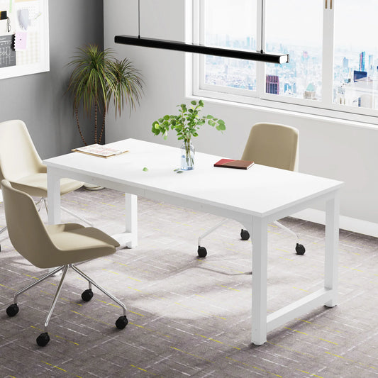 MonoWood Modern Computer Desk, 63 x 31.5 inch Large Executive Office Desk Computer Table Study Writing Desk Workstation