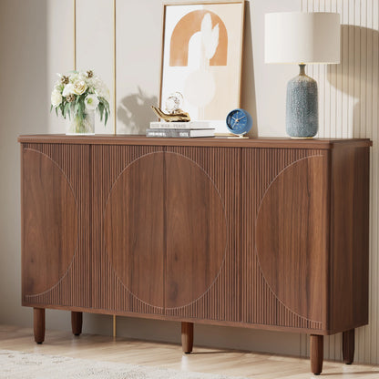 MonoWood Buffet Cabinet Sideboard with Storage, Modern Storage Cabinet Sideboard Buffet Table with Doors for Living Room