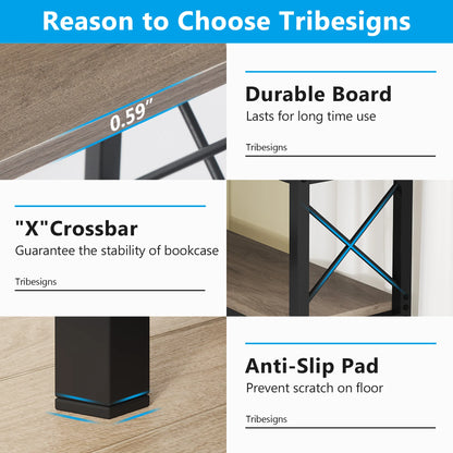 MonoWood 7-Shelf Corner Bookshelf,Large Modern Corner Bookcase, 7-Tier Tall Corner Shelf Storage Display Rack with Metal Frame