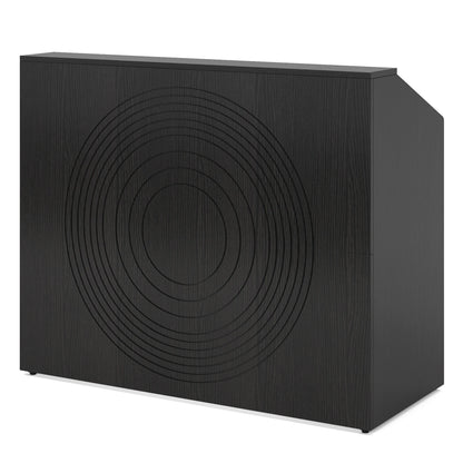 MonoWood Reception Desk with Counter, Modern Front Desk Reception Room Table with Cable Grommet, 47 inch Counter for Checkout