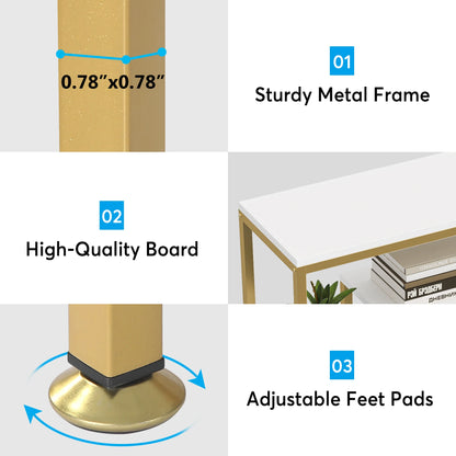 MonoWood Bookcases and Bookshelves, 71” Tall Bookshelf with Metal Frame, Freestanding Geometric Bookcase