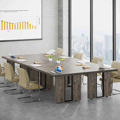 MonoWood 6FT Conference Table, 70.9" L x 31.5" W Meeting Table for 6, Rectangular Seminar Table Boardroom Table