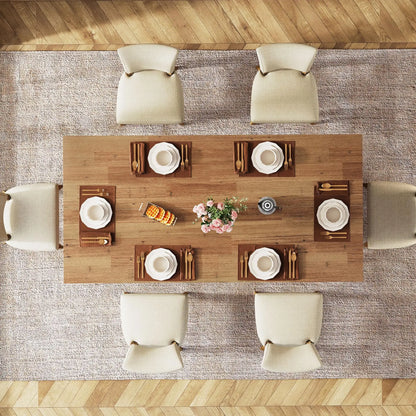 MonoWood 63-inch Dining Table for 4-6, Farmhouse Kitchen Table with Large Tabletop, Rectangular Dinner Eating Table for Dining