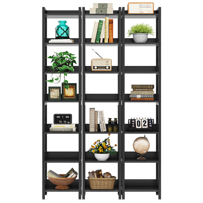MonoWood 78.7 Inch Extra Tall Narrow Bookshelf, 7 Tier Skinny Bookcase for Small Spaces, Freestanding Display Shelves