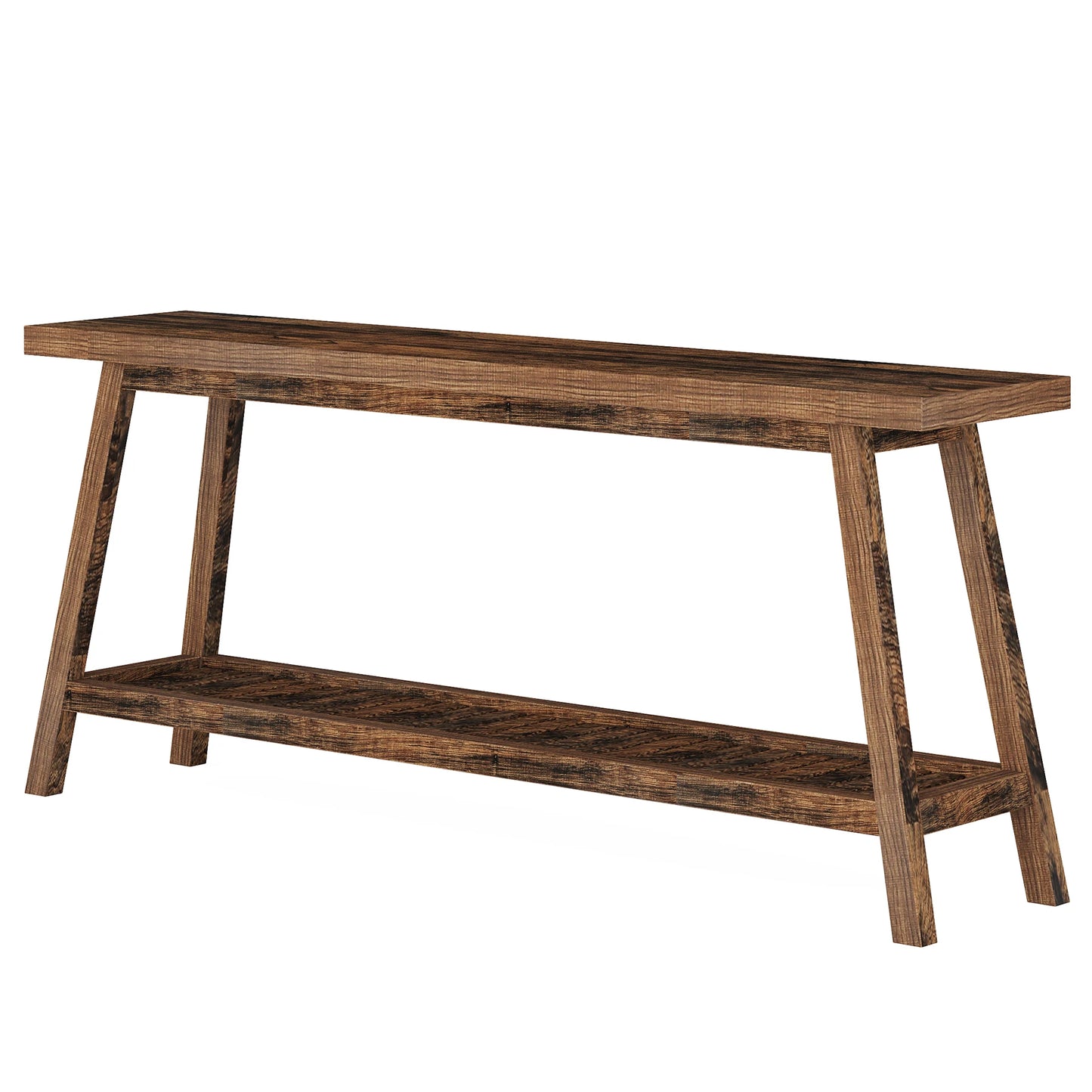 MonoWood Farmhouse Console Entryway Table: 70.9 Inches All Wood Console Table for Entrance, Narrow Long Behind Sofa Table