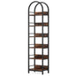 MonoWood 6-Tier Open Bookshelf, 78.7" Tall Arched Bookcase Narrow Bookshelf, Freestanding Corner Bookcase Display Shelves