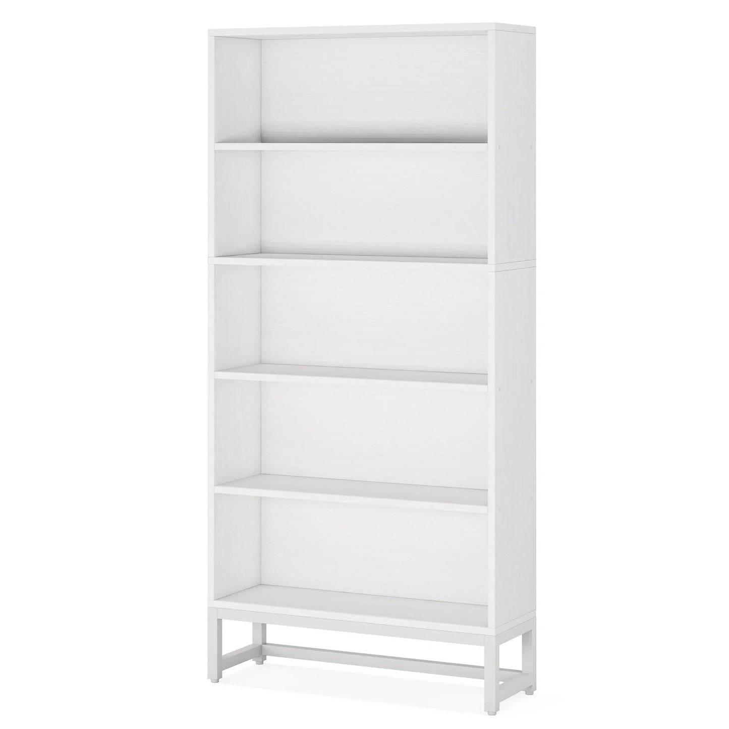 MonoWood Tall Bookcase Black Bookshelf, 70.8” Large Bookcases Organizer, Heavy Duty Library Bookcase