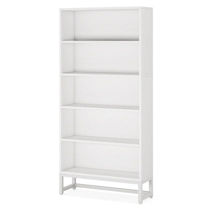 MonoWood Tall Bookcase Black Bookshelf, 70.8” Large Bookcases Organizer, Heavy Duty Library Bookcase